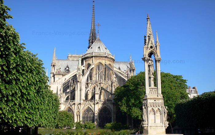 Retro cattedrale Notre Dame di Parigi
