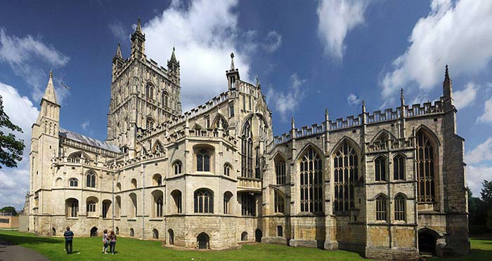 Esterni cattedrale gotica di Gloucester