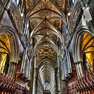 Navata centrale cattedrale Salisbury