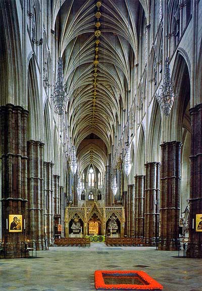Abbazia di Westminster navata centrale